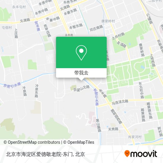 北京市海淀区爱德敬老院-东门地图