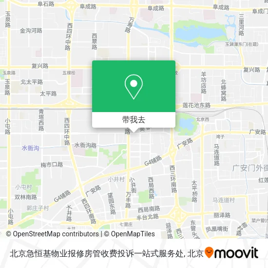 北京急恒基物业报修房管收费投诉一站式服务处地图
