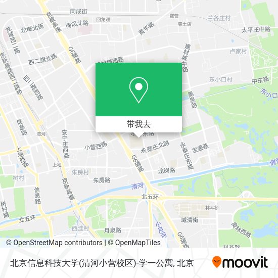 北京信息科技大学(清河小营校区)-学一公寓地图