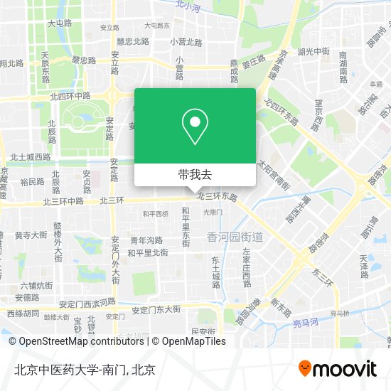 北京中医药大学-南门地图