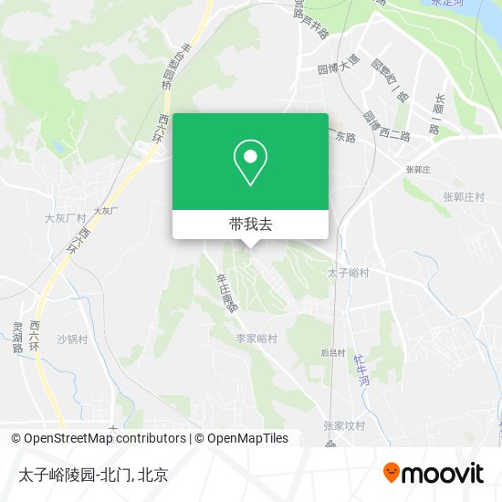 太子峪陵园-北门地图