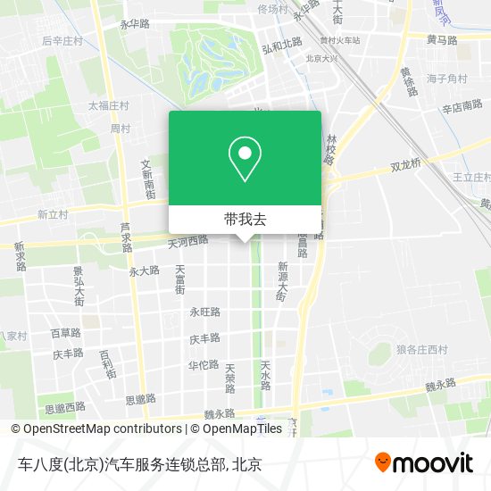 车八度(北京)汽车服务连锁总部地图