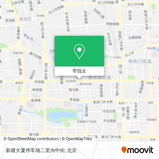 新疆大厦停车场二里沟中街地图