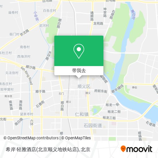希岸·轻雅酒店(北京顺义地铁站店)地图