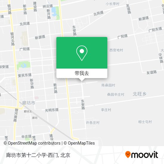 廊坊市第十二小学-西门地图