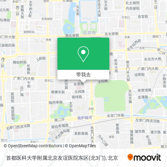 首都医科大学附属北京友谊医院东区(北3门)地图