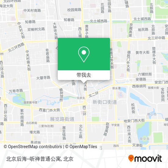 北京后海--听禅普通公寓地图