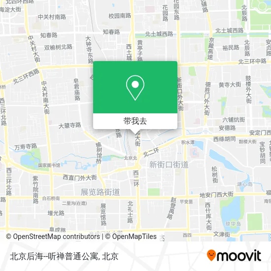 北京后海--听禅普通公寓地图