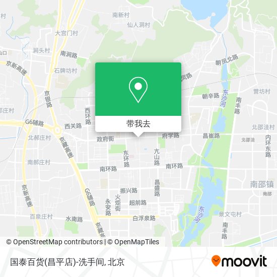 国泰百货(昌平店)-洗手间地图