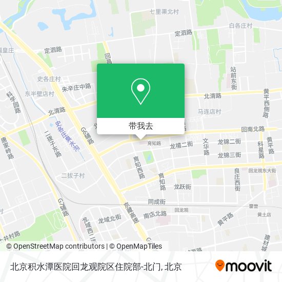 北京积水潭医院回龙观院区住院部-北门地图