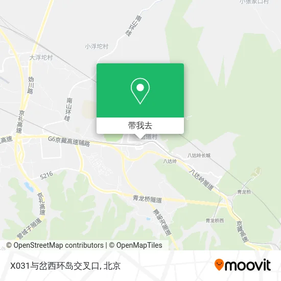 X031与岔西环岛交叉口地图
