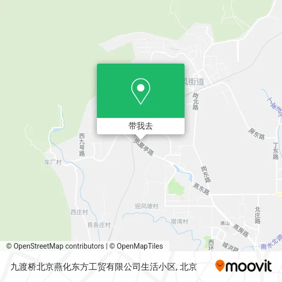 九渡桥北京燕化东方工贸有限公司生活小区地图