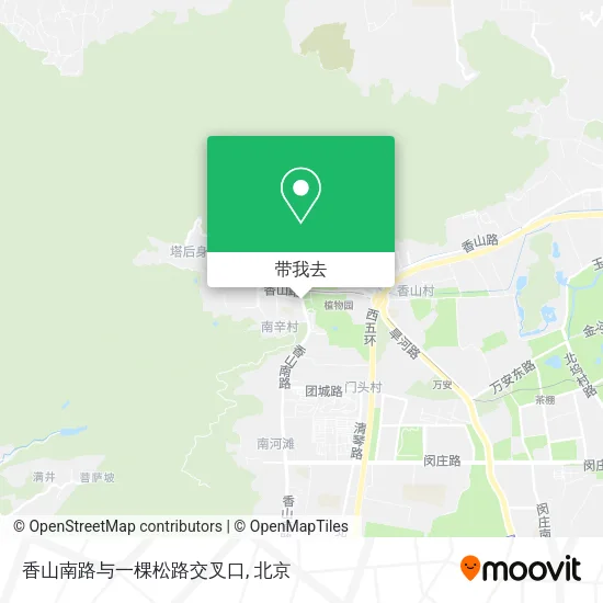 香山南路与一棵松路交叉口地图