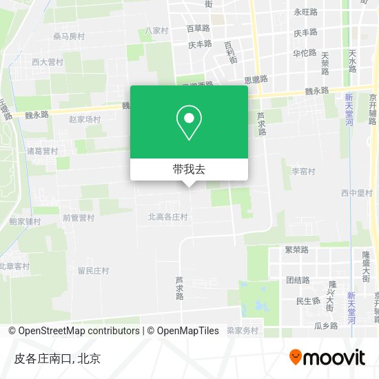 皮各庄南口地图