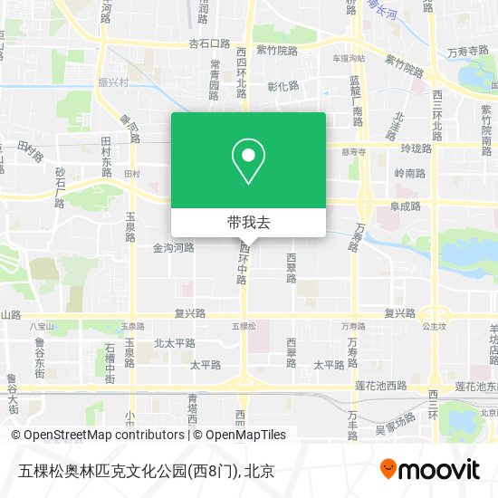 五棵松奥林匹克文化公园(西8门)地图