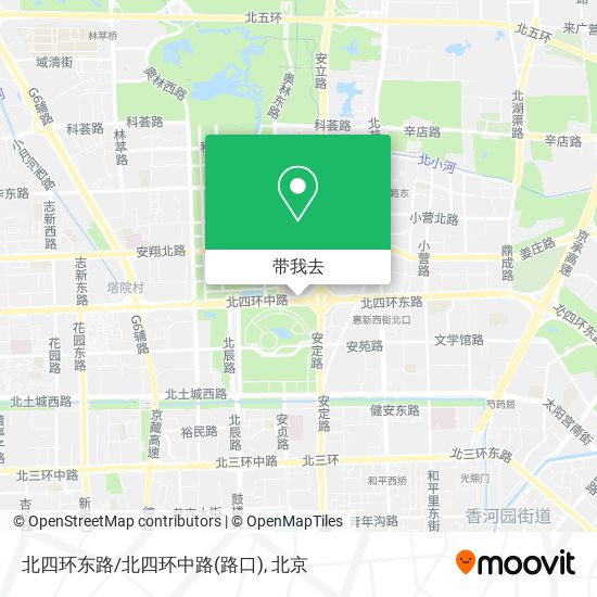 北四环东路/北四环中路(路口)地图