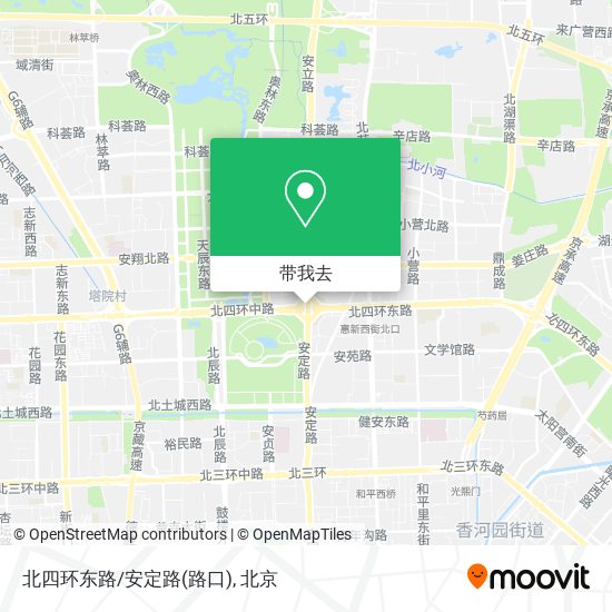 北四环东路/安定路(路口)地图