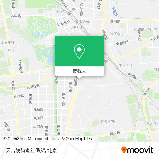 天宫院街道社保所地图