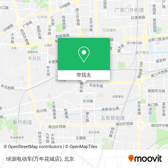 绿源电动车(万年花城店)地图