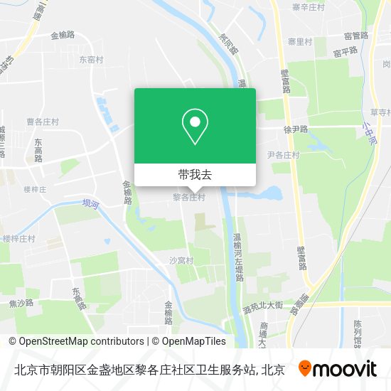 北京市朝阳区金盏地区黎各庄社区卫生服务站地图