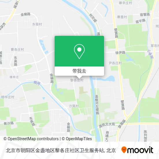 北京市朝阳区金盏地区黎各庄社区卫生服务站地图