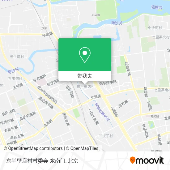 东半壁店村村委会-东南门地图