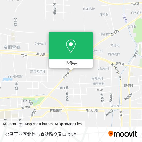 金马工业区北路与京沈路交叉口地图