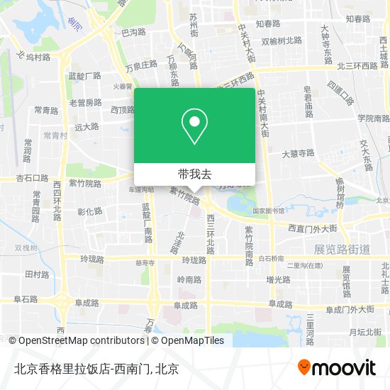 北京香格里拉饭店-西南门地图