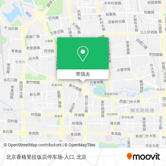 北京香格里拉饭店停车场-入口地图