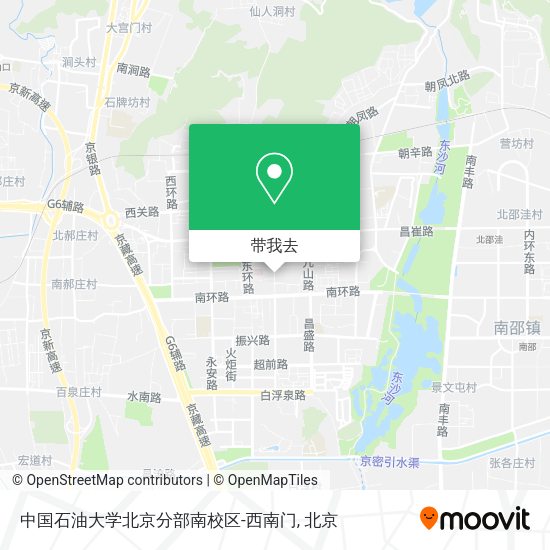 中国石油大学北京分部南校区-西南门地图
