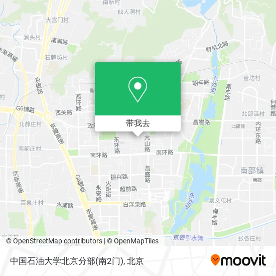 中国石油大学北京分部(南2门)地图