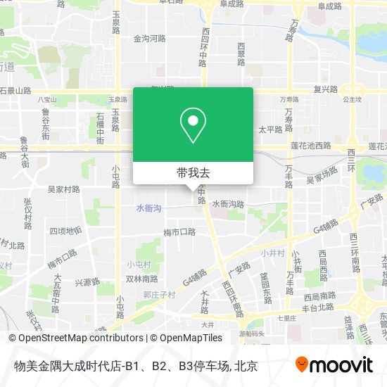 物美金隅大成时代店-B1、B2、B3停车场地图