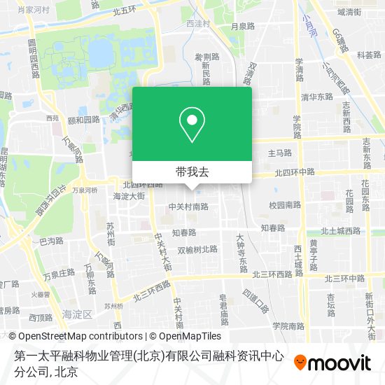 第一太平融科物业管理(北京)有限公司融科资讯中心分公司地图