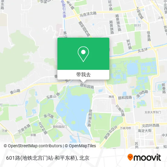 601路(地铁北宫门站-和平东桥)地图