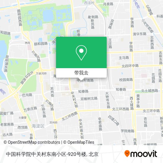 中国科学院中关村东南小区-920号楼地图