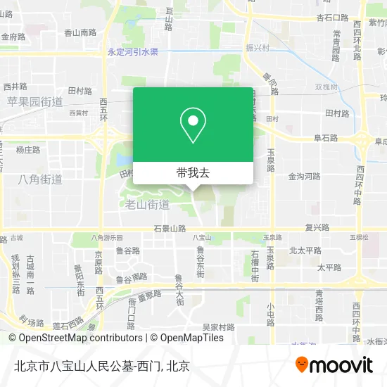 北京市八宝山人民公墓-西门地图