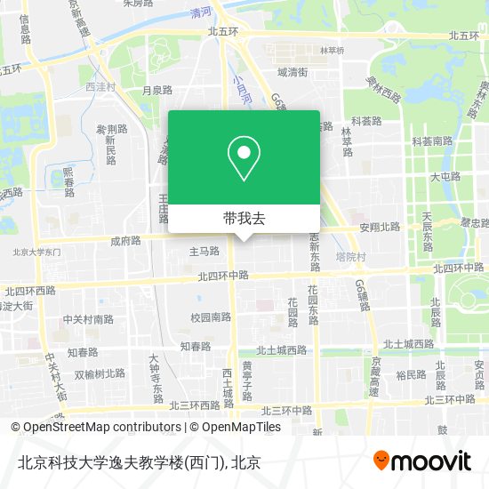 北京科技大学逸夫教学楼(西门)地图