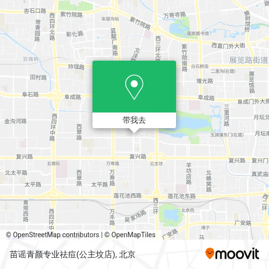 苗谣青颜专业祛痘(公主坟店)地图