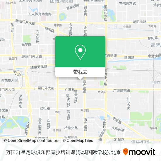 万国群星足球俱乐部青少培训课(乐城国际学校)地图