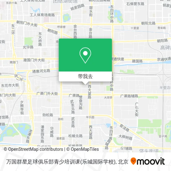 万国群星足球俱乐部青少培训课(乐城国际学校)地图
