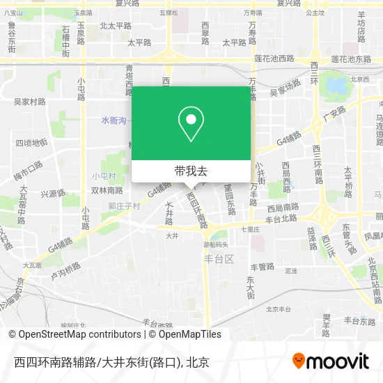 西四环南路辅路/大井东街(路口)地图