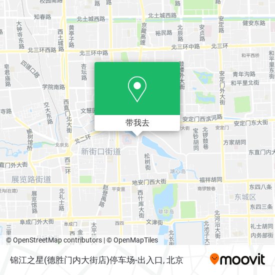 锦江之星(德胜门内大街店)停车场-出入口地图