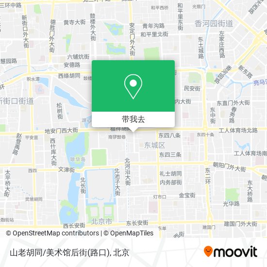 山老胡同/美术馆后街(路口)地图