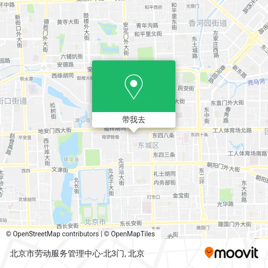 北京市劳动服务管理中心-北3门地图