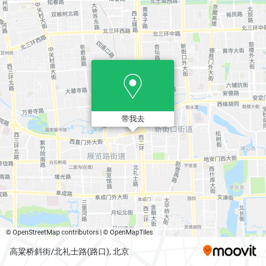 高粱桥斜街/北礼士路(路口)地图