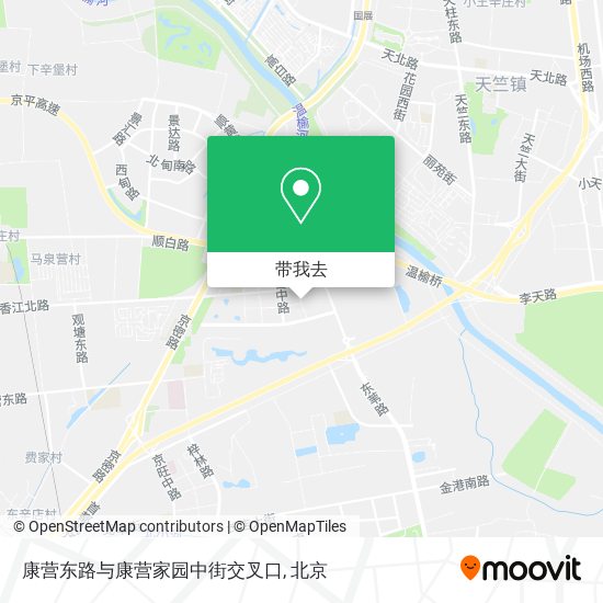 康营东路与康营家园中街交叉口地图