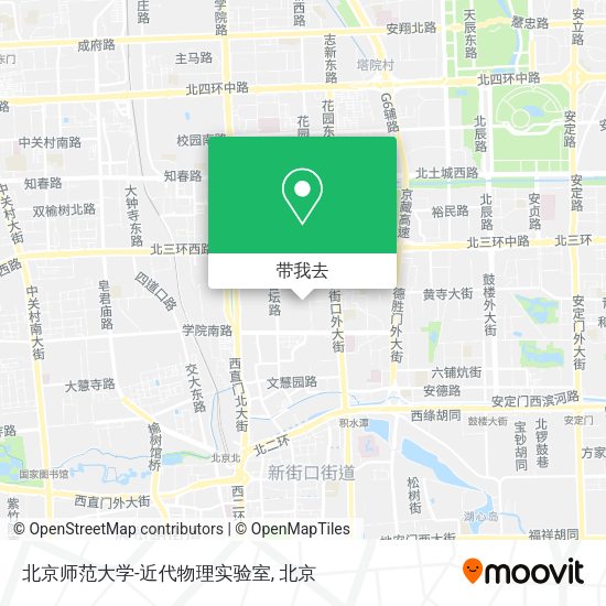 北京师范大学-近代物理实验室地图