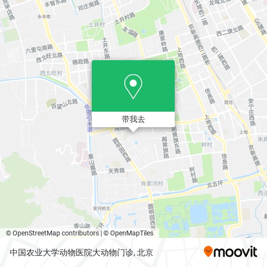 中国农业大学动物医院大动物门诊地图