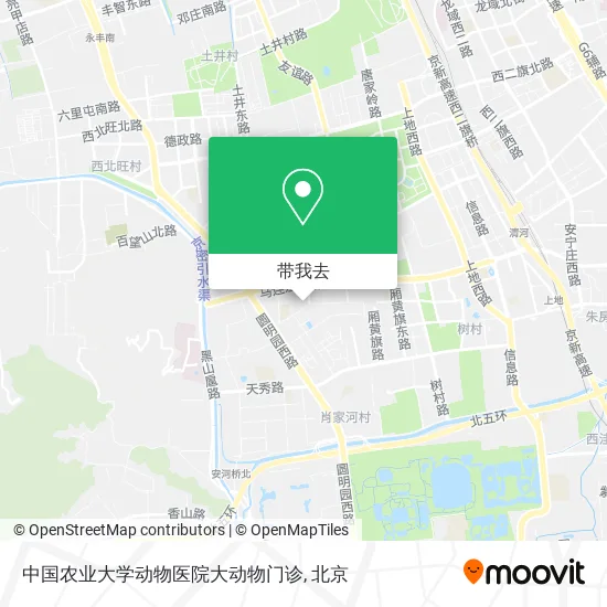 中国农业大学动物医院大动物门诊地图