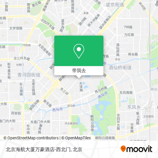 北京海航大厦万豪酒店-西北门地图